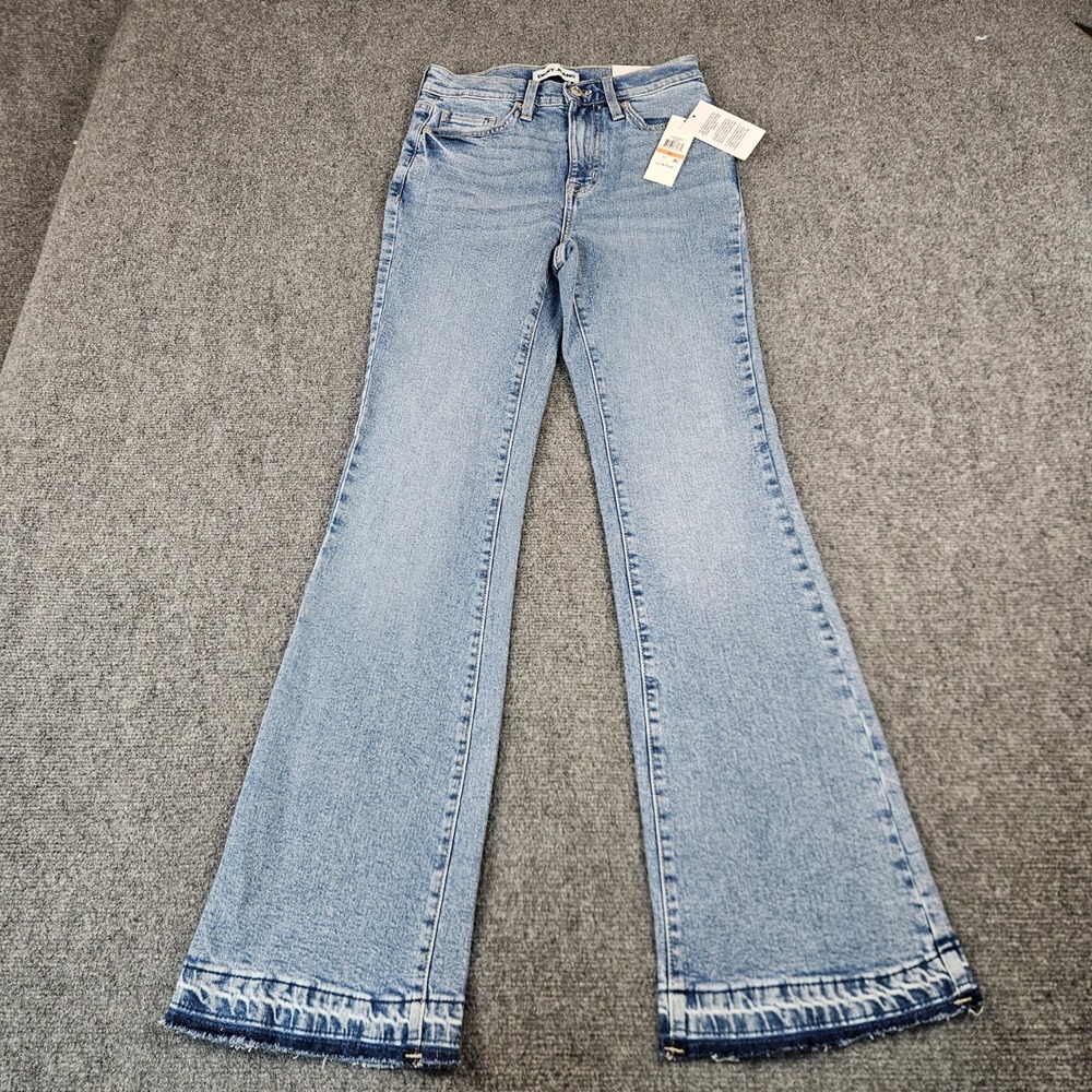DKNY Jeans High Rise Flare Light Wash Tall Denim DJ5M4080 Blue Size 26